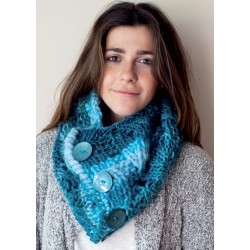 Snood en laine mèche Titan de Lanas Stop