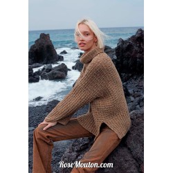 Pullover "JANA" tricoté avec le fil DONEGAL TWEED PLUS de Lang Yarns, modèle disponible au format PDF.