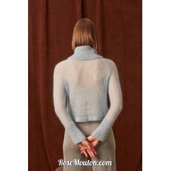 Modèle pullover col bénitier 19 catalogue LANG YARNS Collection FAM 282 (PDF)