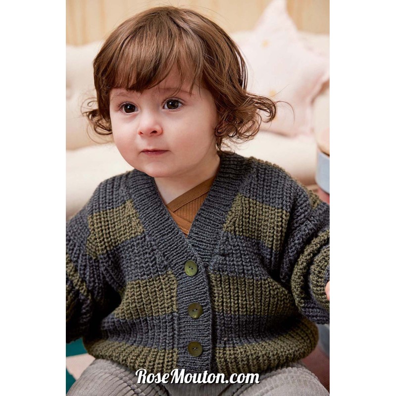 Modèle cardigan 19 Punto 80 BABY & TODDLERS Lang Yarns