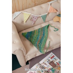 Bonnet "FINLEY" tricoté avec le fil Mille Colori Baby de Lang Yarns, modèle disponible au format PDF.