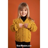 Modèle cardigan à torsades 8 Punto 66 POSEIDON (PDF) LANG YARNS