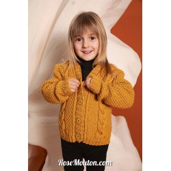 Modèle cardigan à torsades 8 Punto 66 POSEIDON Lang Yarns