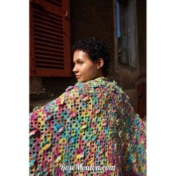 Étole "SIGRUN" crochetée avec le fil Lisboa de Lang Yarns (modèle tricot PDF)