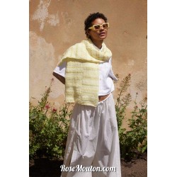 Écharpe "SUNNY DAY" tricotée avec le fil Glow de Lang Yarns (modèle tricot PDF)