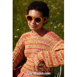 Pullover "FLOWING RIBBONS" tricoté avec le fil Artsy Wool Addicts de Lang Yarns (modèle tricot PDF)