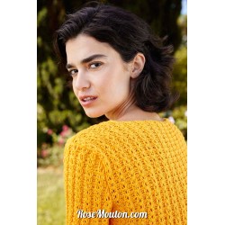 Pull manches courtes "CLIMBING IVY" tricoté avec le fil Bliss Wool Addicts de Lang Yarns (modèle tricot PDF)