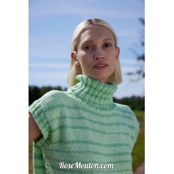 Pull sans manches "INNER BALANCE" tricoté avec le fil Glow de Lang Yarns (modèle tricot PDF)