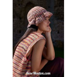 Chapeau "WANDERLUST" tricoté avec le fil Footprints Wool Addicts de Lang Yarns (modèle tricot PDF)