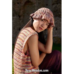 Chapeau "WANDERLUST" tricoté avec le fil Footprints Wool Addicts de Lang Yarns (modèle tricot PDF)