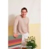 Pullover homme "RON" tricoté avec le fil Vaya de Lang Yarns (modèle tricot PDF)