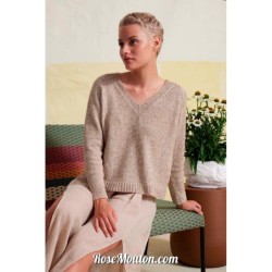 Pullover "RONDA" tricoté avec le fil Vaya de Lang Yarns (modèle tricot PDF)