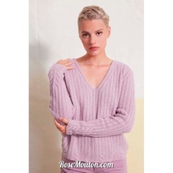 Pullover "NAIMA" tricoté avec le fil Regina de Lang Yarns (modèle tricot PDF)