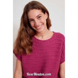 Pull manches courtes "ANNELIES" tricoté avec le fil Amira de Lang Yarns (modèle tricot PDF)