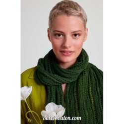 Écharpe "KENZIE" tricotée avec le fil Ananas de Lang Yarns (modèle tricot PDF)