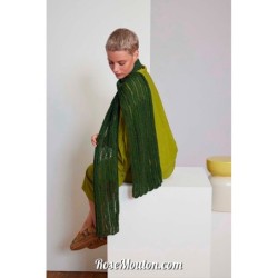 Écharpe "KENZIE" tricotée avec le fil Ananas de Lang Yarns (modèle tricot PDF)