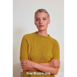 Pull manches courtes "NIEVES" tricoté avec le fil Ananas de Lang Yarns (modèle tricot PDF)