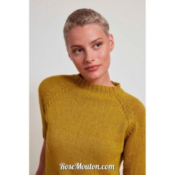 Pull manches courtes "NIEVES" tricoté avec le fil Ananas de Lang Yarns (modèle tricot PDF)