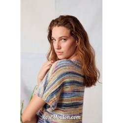 Pull sans manches "DELILAH" tricoté avec le fil Fiesta de Lang Yarns (modèle tricot PDF)