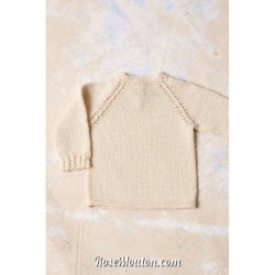 Pullover en top-down "RUNE" tricoté avec le fil Baby Cotton Naturally Colored de Lang Yarns (modèle tricot PDF)