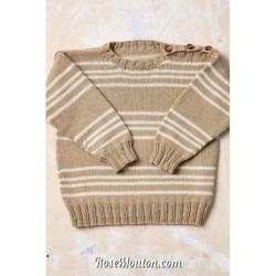 Pullover "LEIF" tricoté avec le fil Baby Cotton Naturally Colored de Lang Yarns (modèle tricot PDF)