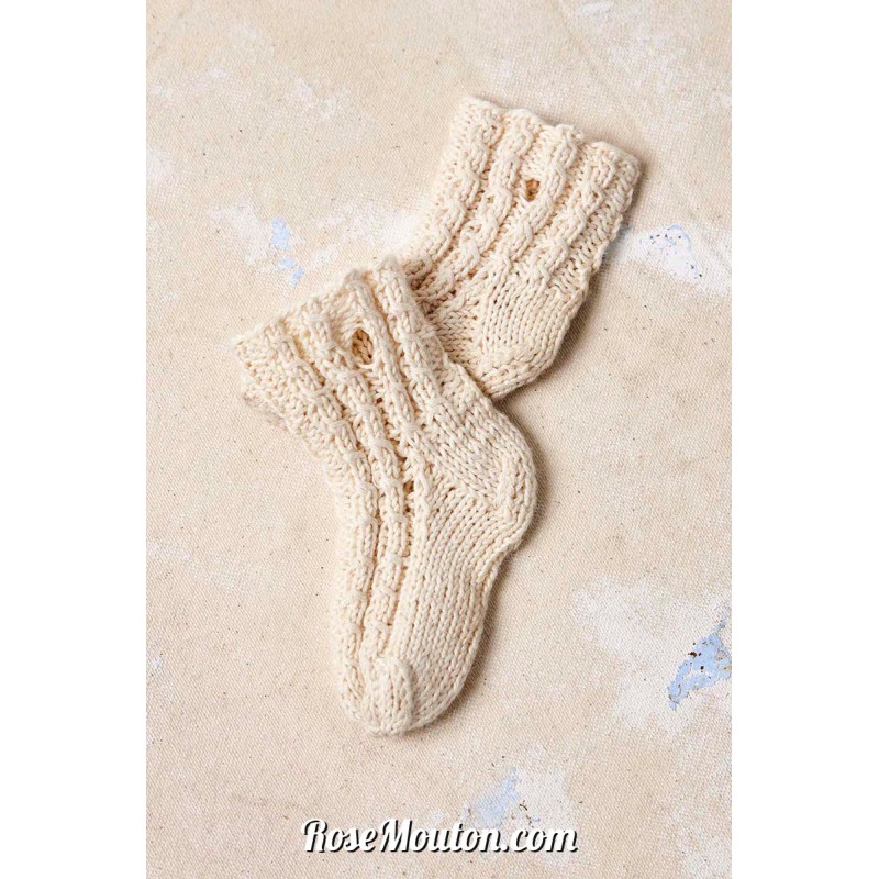 Chaussettes "ALDIS" tricotées avec le fil  de Lang Yarns (modèle tricot PDF)