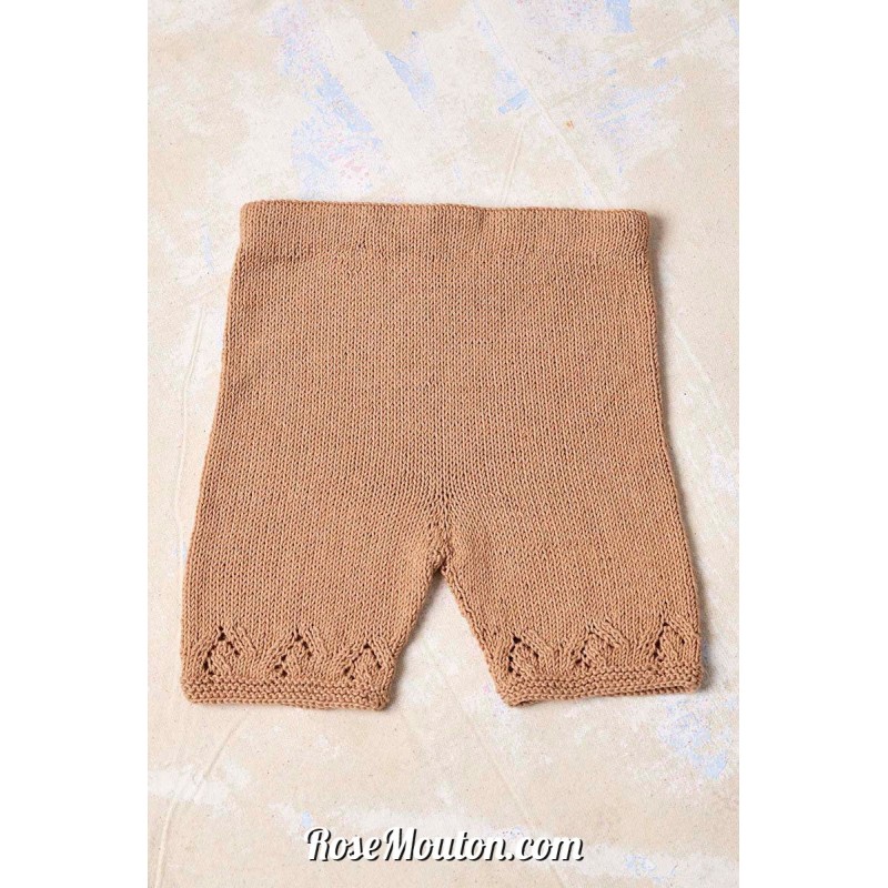 Pantalon "TOVE" tricoté avec le fil Baby Cotton Naturally Colored de Lang Yarns (modèle tricot PDF)