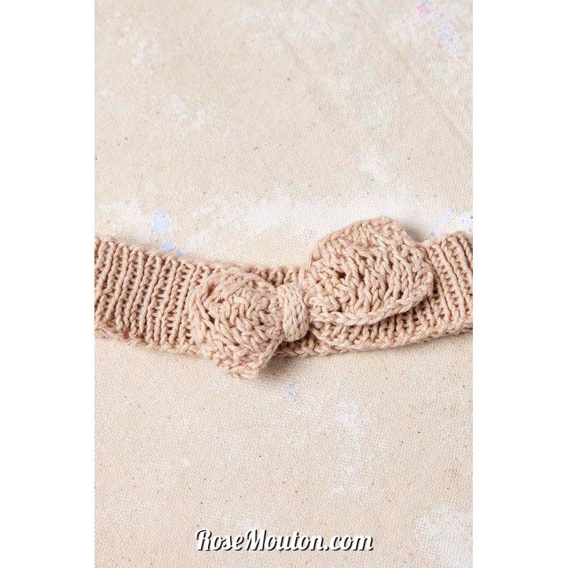 Bandeau "SYLTJE" tricoté avec le fil Baby Cotton Naturally Colored de Lang Yarns (modèle tricot PDF)