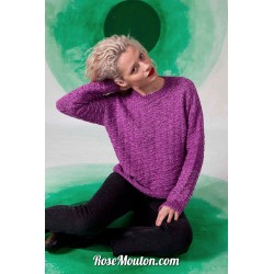 Pullover "HAYLEY" tricoté avec le fil Fortuna de Lang Yarns, modèle disponible au format PDF.