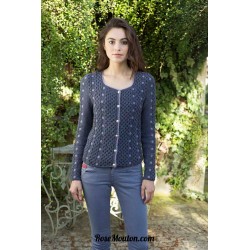 Modèle gilet brodé 4 catalogue FAM 235 Lang Yarns